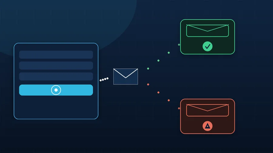 A test message from a website form may arrive in the inbox or in the spam folder, so check both