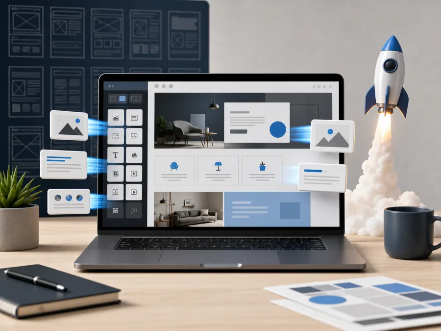 A small business website started quickly from a ready-made WordPress theme